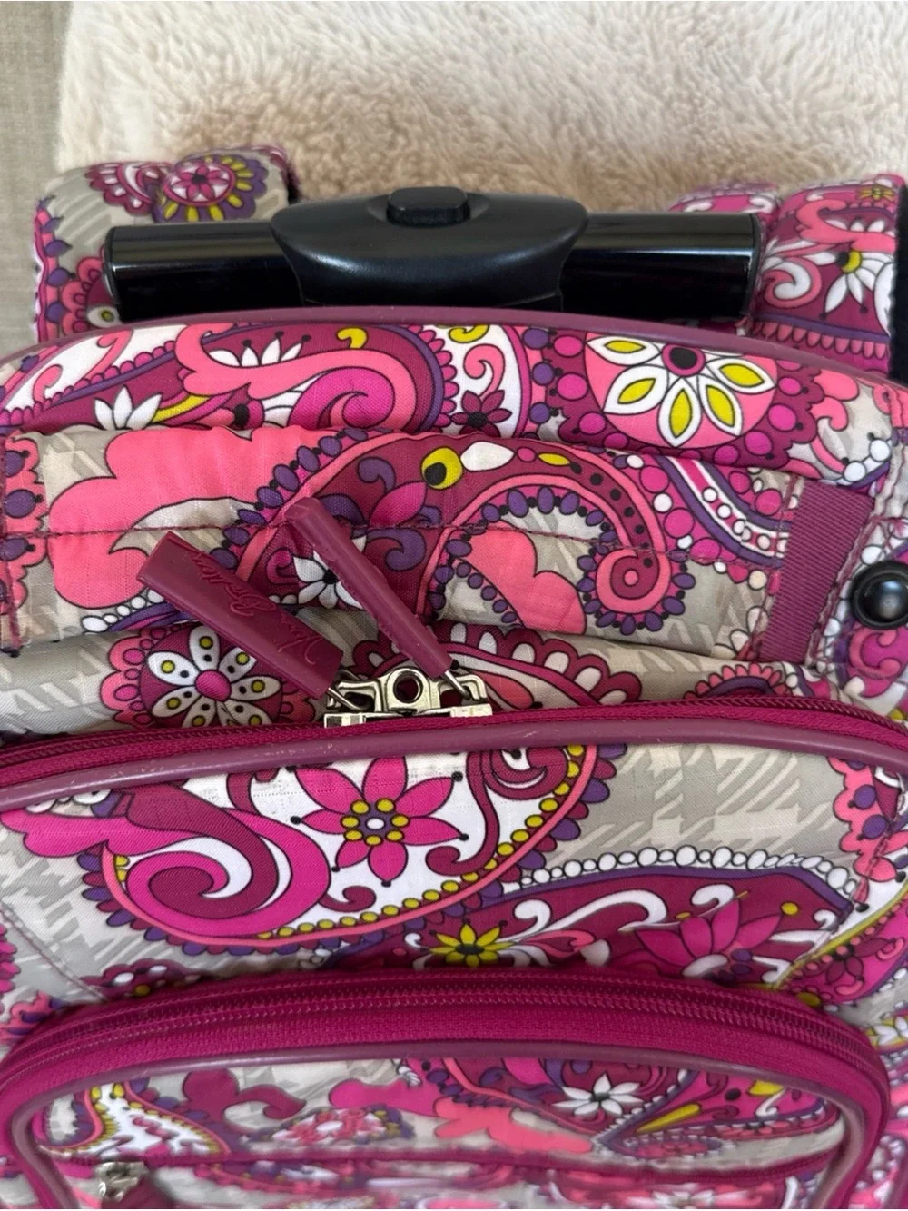 Vera Bradley Childs Rolling Backpack Very Berry Paisley Backpack travel school